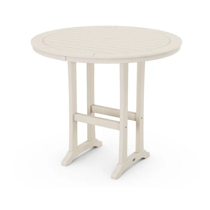 POLYWOOD 48" Round Outdoor Table - NAUTICAL Style  Dining, Counter or Bar Height