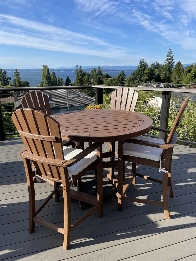 POLYWOOD 48" Round Outdoor Table - NAUTICAL Style  Dining, Counter or Bar Height