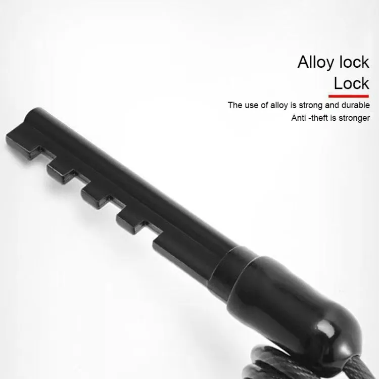 Portable Bicycle Lock Anti-theft Password Lock(Black 4-digit)