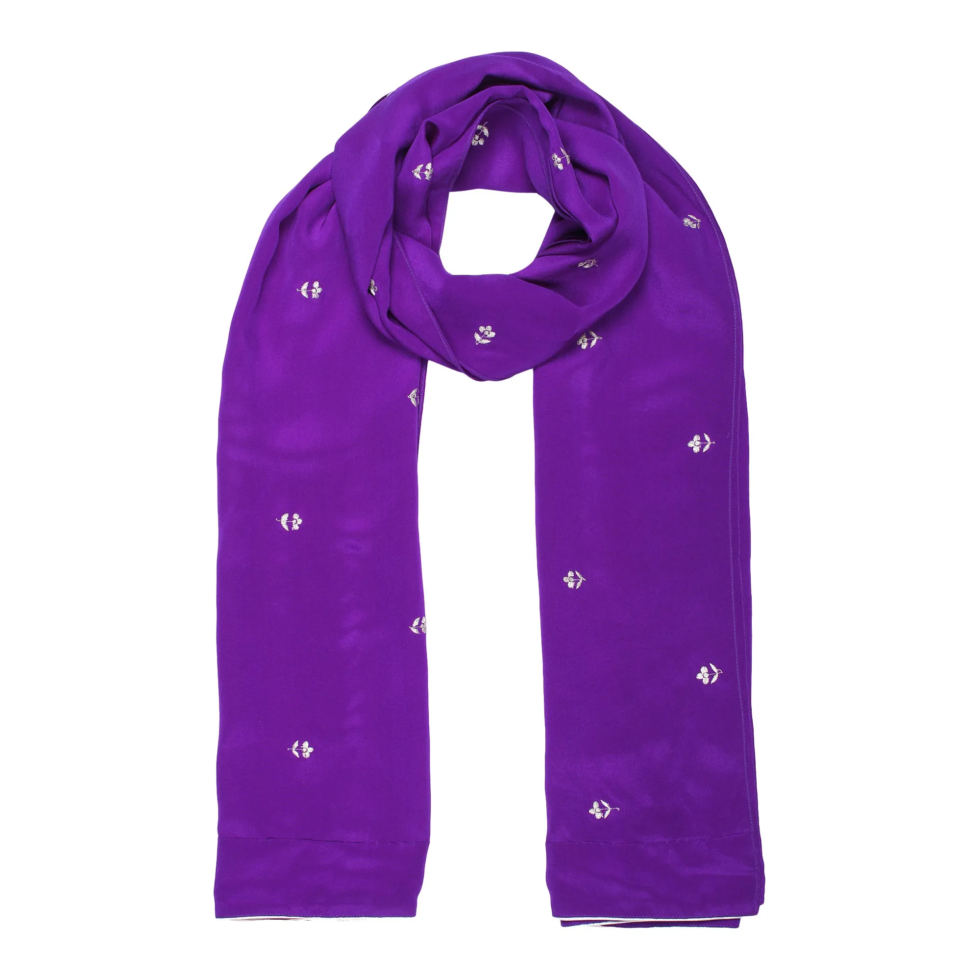 Purple Dream Parsi Embroidery Stole