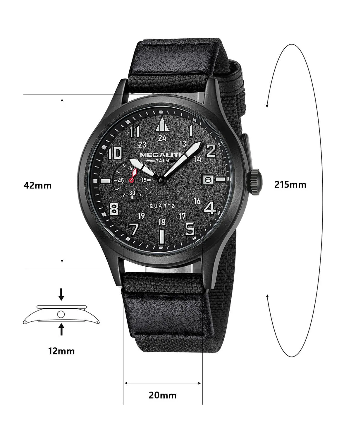 Quartz Watch | Nylon Band | Megalith 8282M
