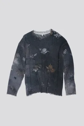 R13WY199Y157A Floral boyfriend sweater
