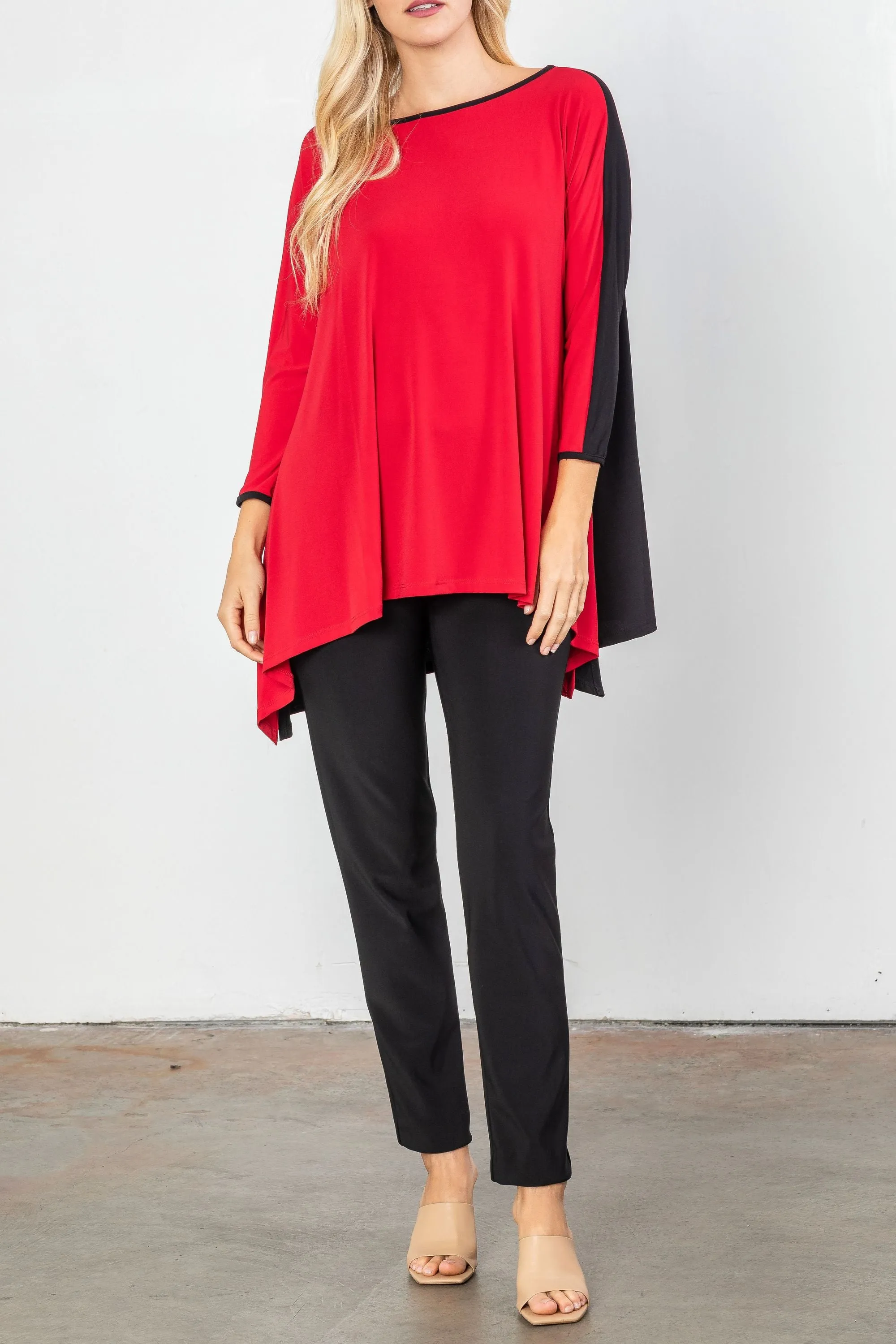 Red Front With Black Back Top