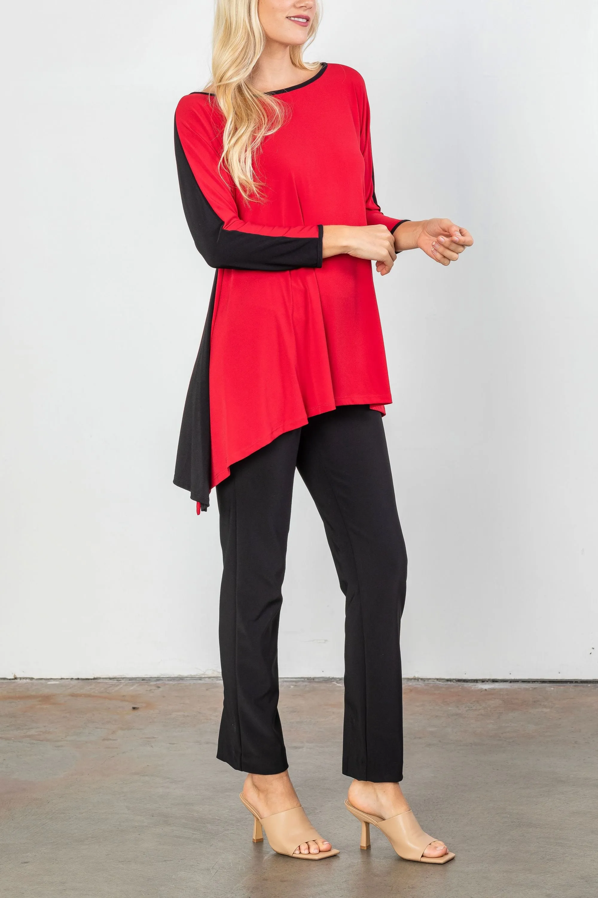 Red Front With Black Back Top