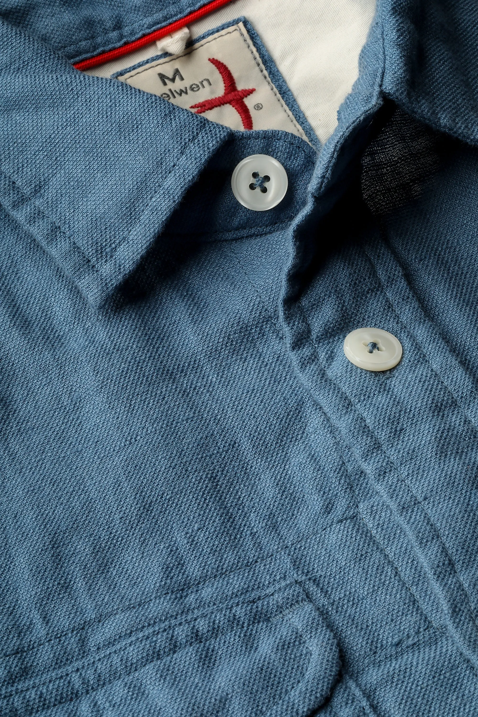 Relwen French Blue Linen Cotton Workshirt