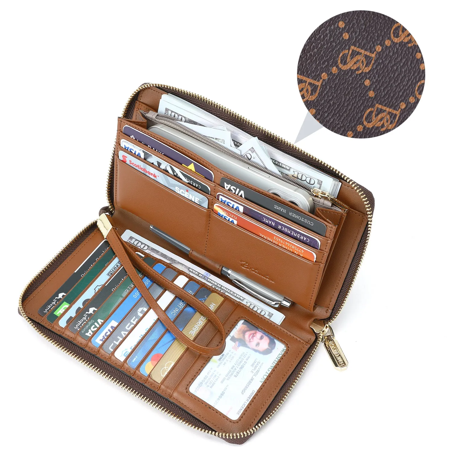 Savill Clutch Wristlet Wallet — Elegant Patterns
