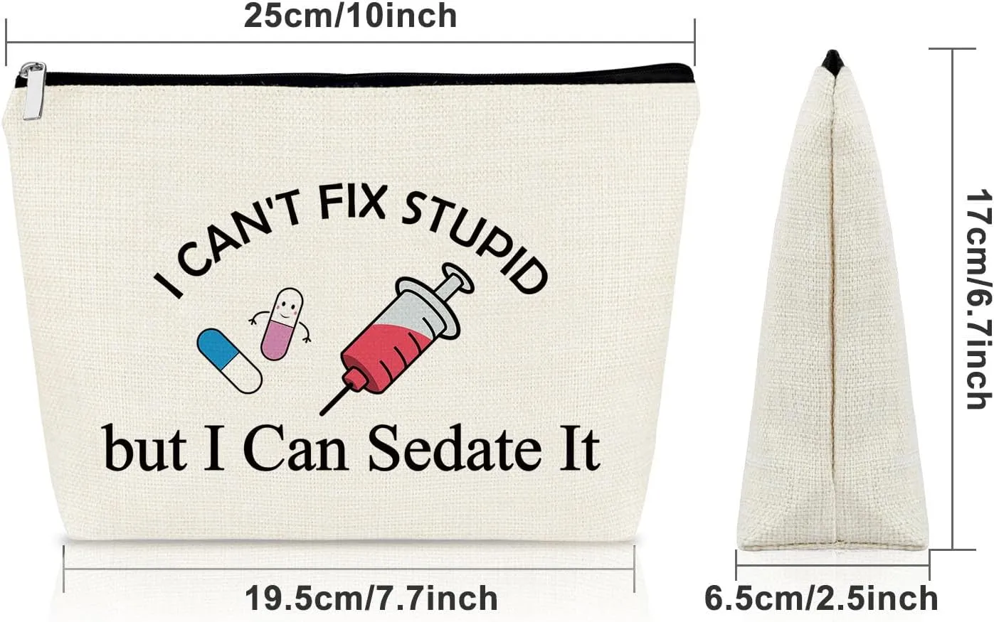 Sazuwu Funny Nurse Gifts Makeup Bag Nurse Appreciation Graduation Gift Ideas for Rn, Np Co-Workers Nurse Practitioner Christmas Birthday Present