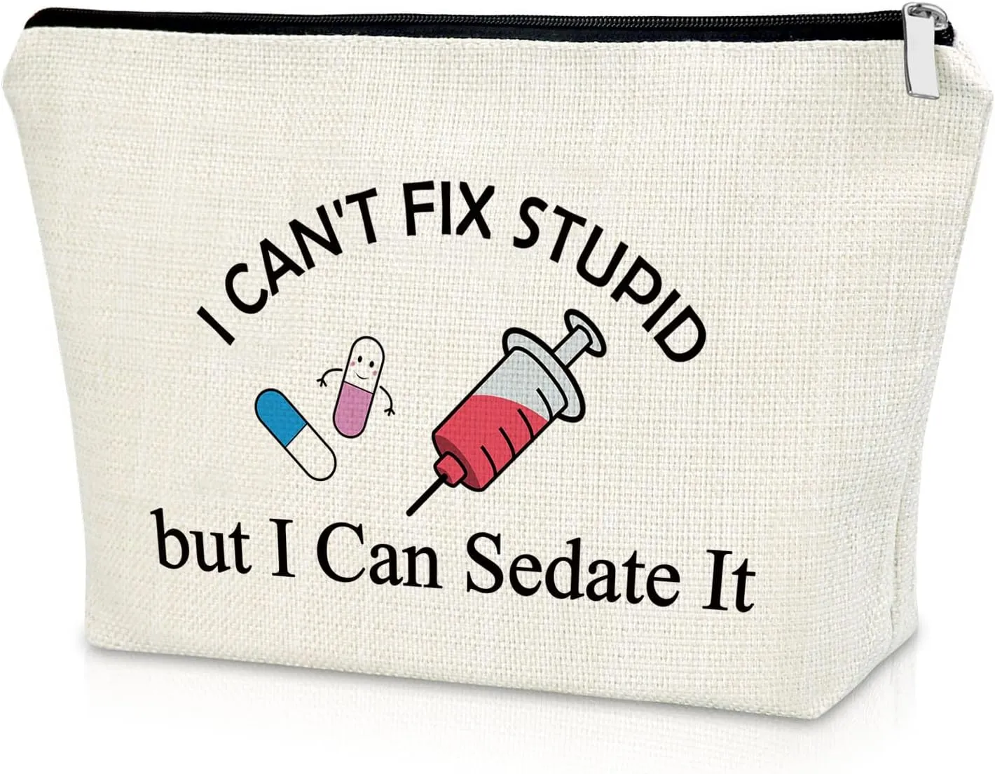 Sazuwu Funny Nurse Gifts Makeup Bag Nurse Appreciation Graduation Gift Ideas for Rn, Np Co-Workers Nurse Practitioner Christmas Birthday Present