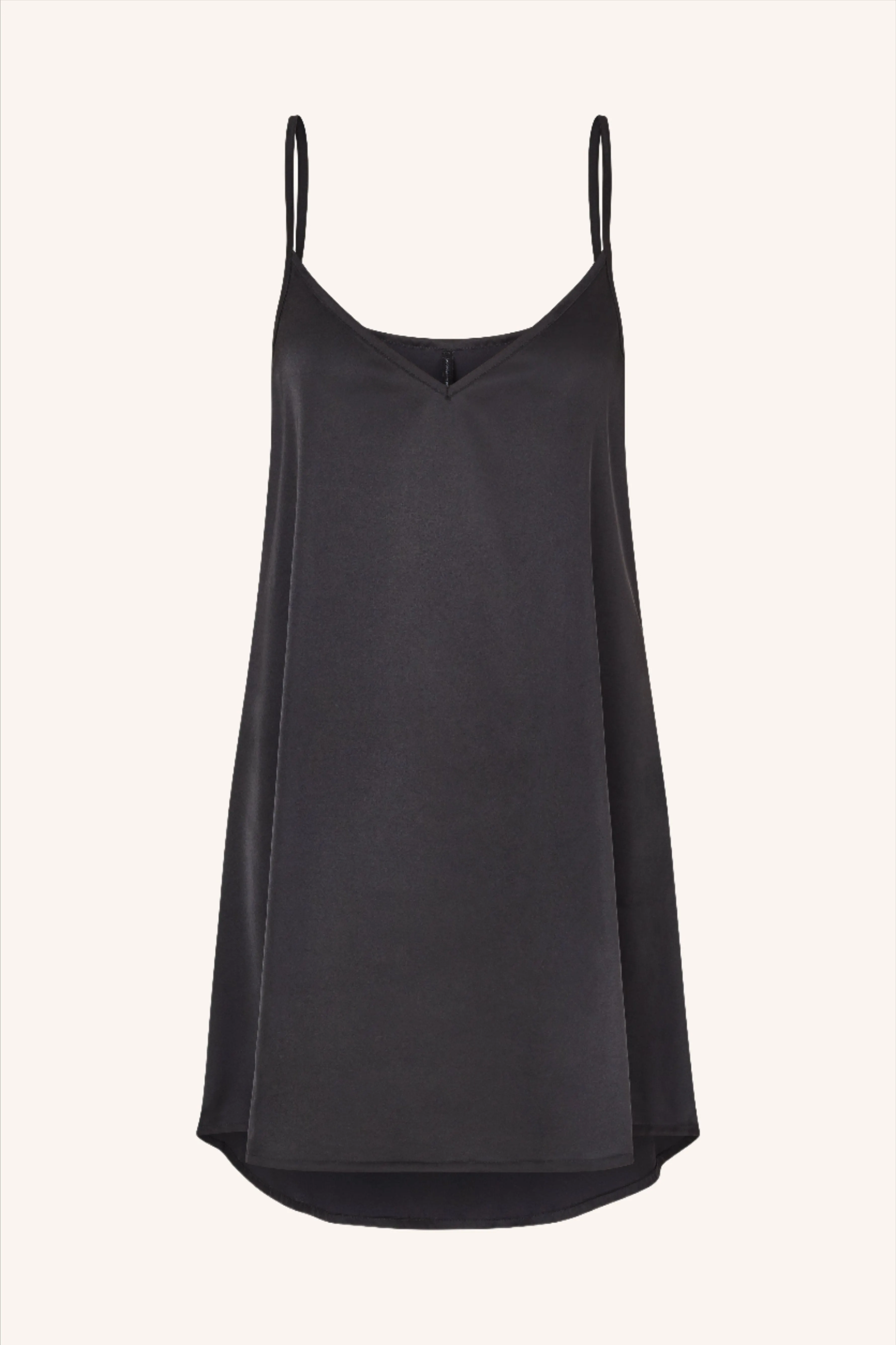 Silk Mini Dress Black