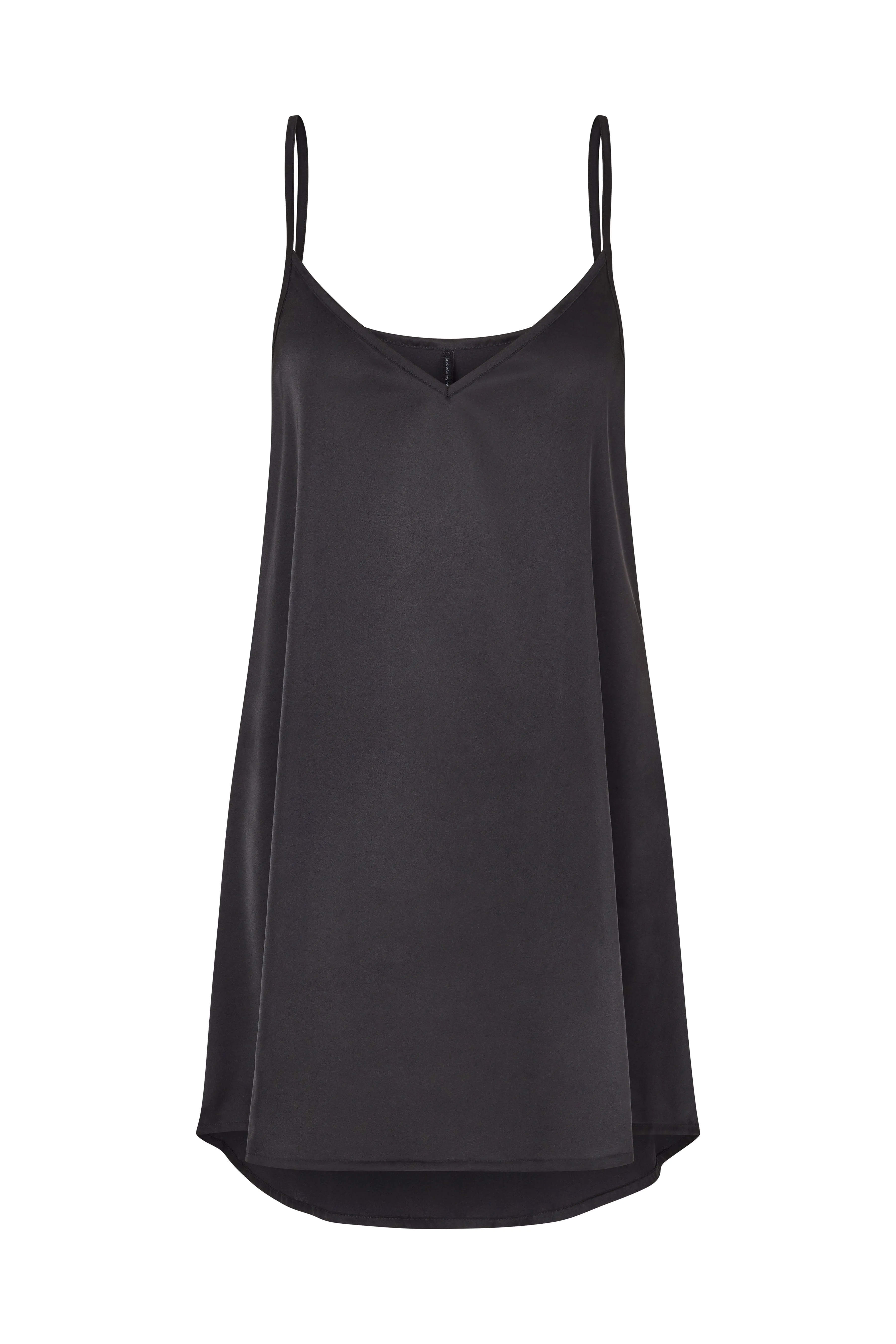 Silk Mini Dress Black