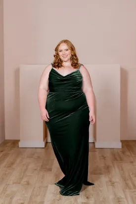 Skye Velvet Dress | Ready To Ship | Emerald