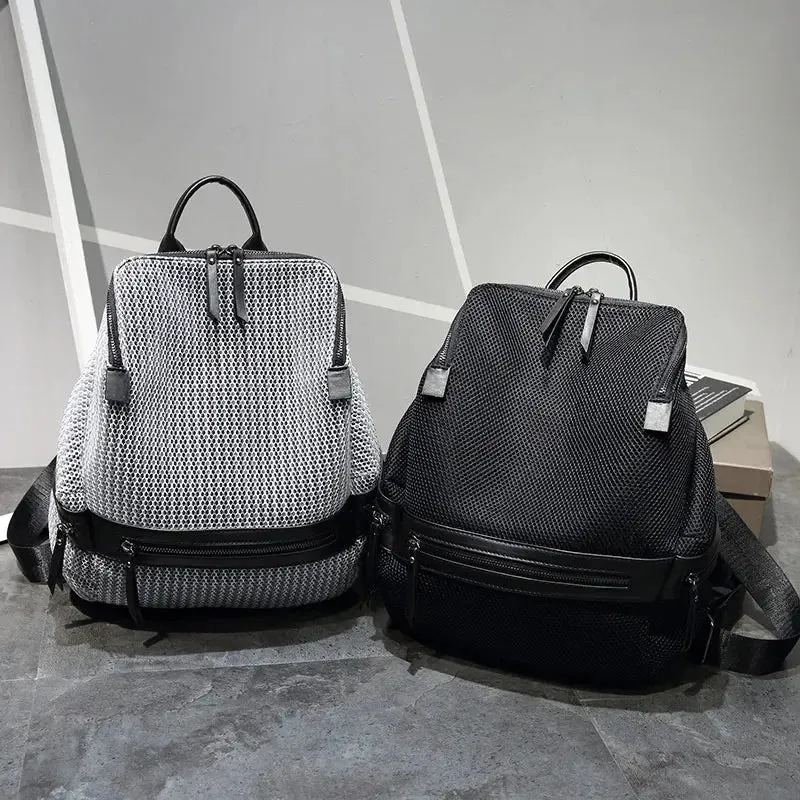 Sohiwoo Travel Teenage Backpacks Women Nylon XA250H Casual Mesh Rucksack Bags Female Backpack For Large School Girls Lightweight Women's