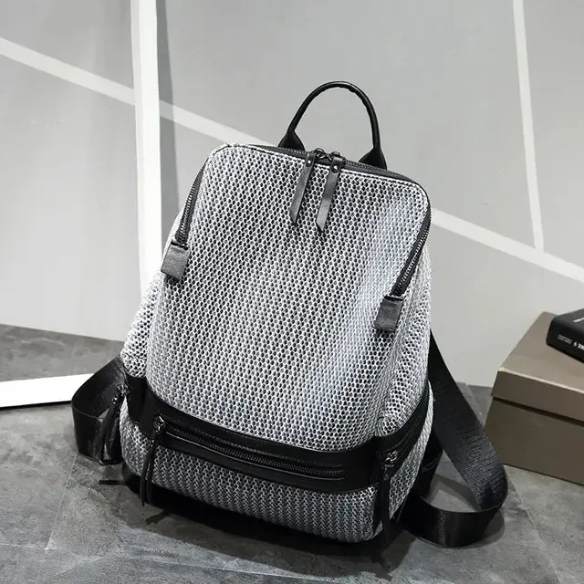 Sohiwoo Travel Teenage Backpacks Women Nylon XA250H Casual Mesh Rucksack Bags Female Backpack For Large School Girls Lightweight Women's