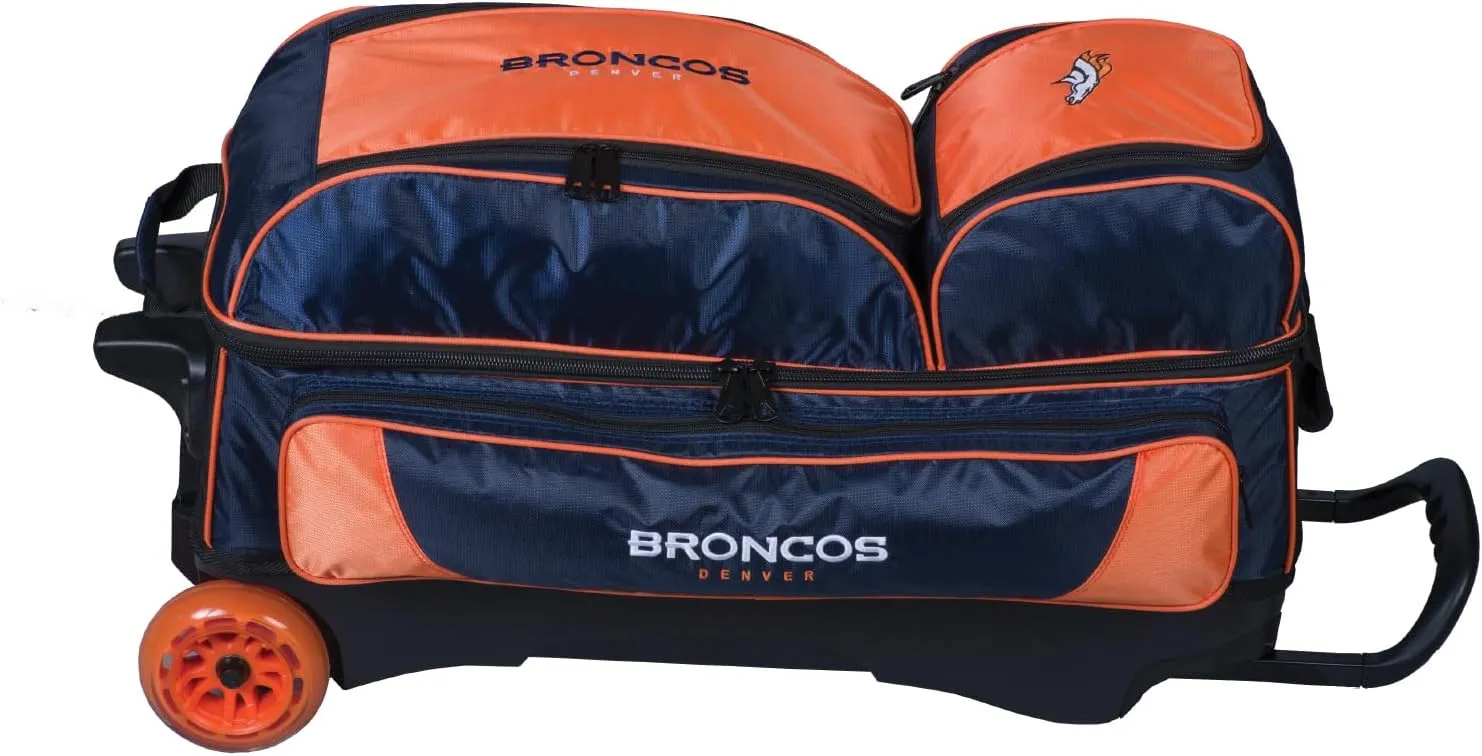 Strikeforce Bowling NFL Three Ball Bowling Roller Bag with Ball, Shoe and Accessory Pockets