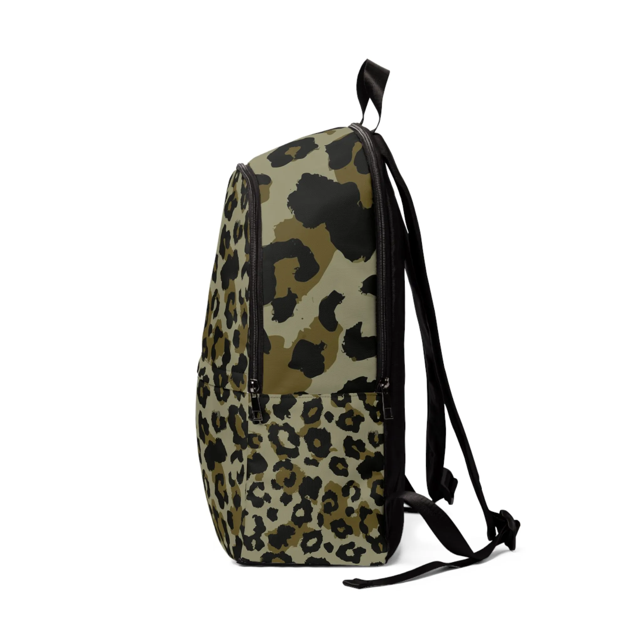 Vampire Art Grunge Khaki Leopard Fabric Backpack
