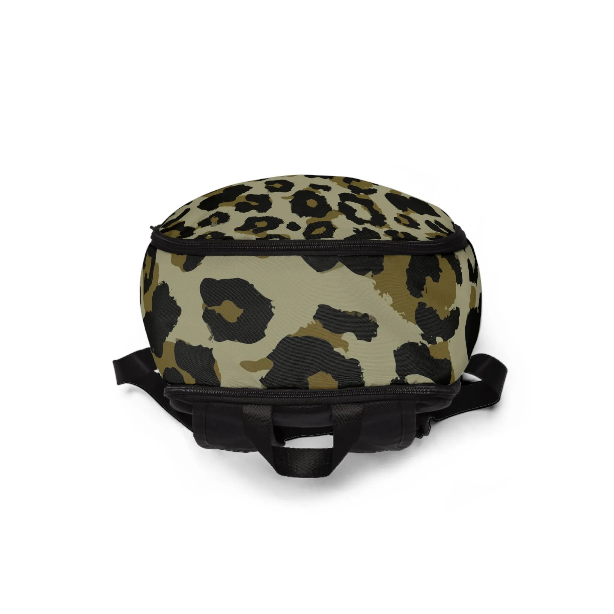 Vampire Art Grunge Khaki Leopard Fabric Backpack
