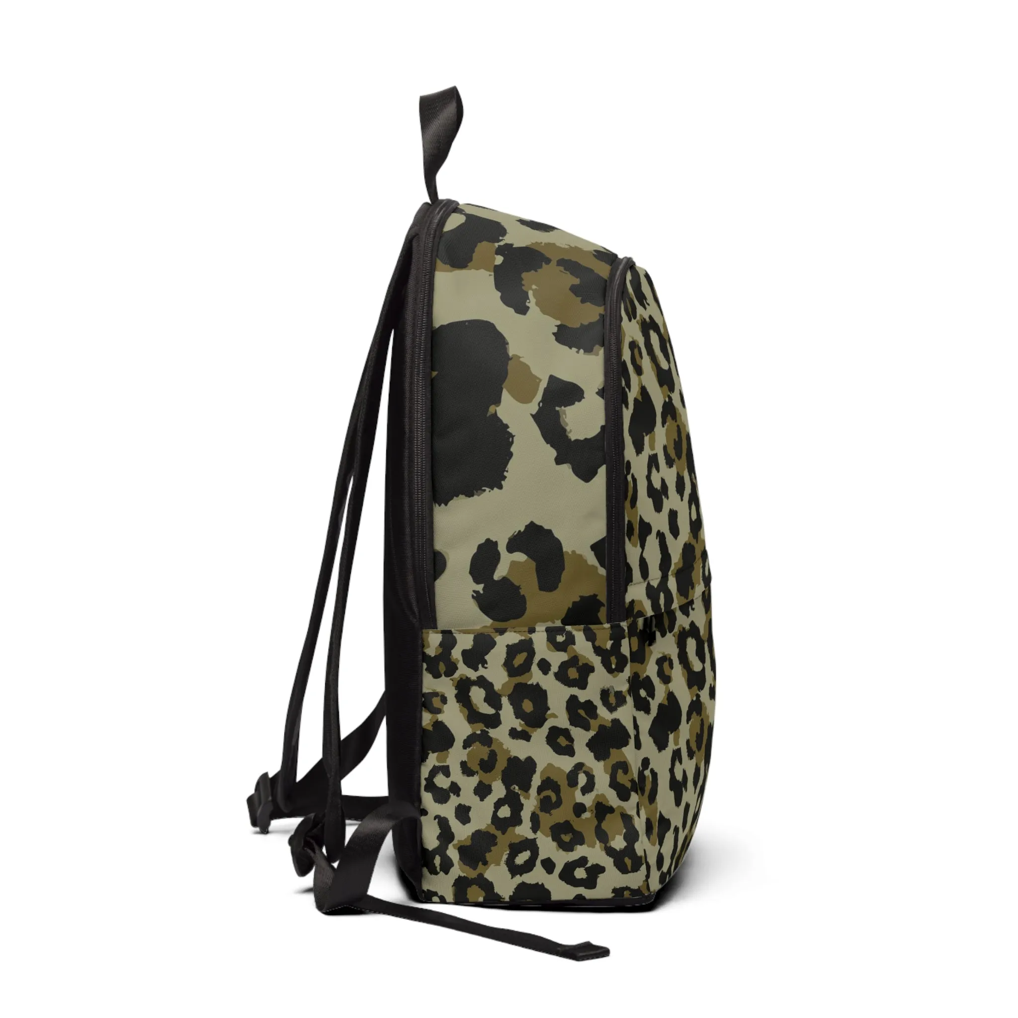 Vampire Art Grunge Khaki Leopard Fabric Backpack