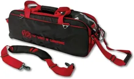 Vise Clear Top 3 Ball Roller Bowling Bag - Black/Red