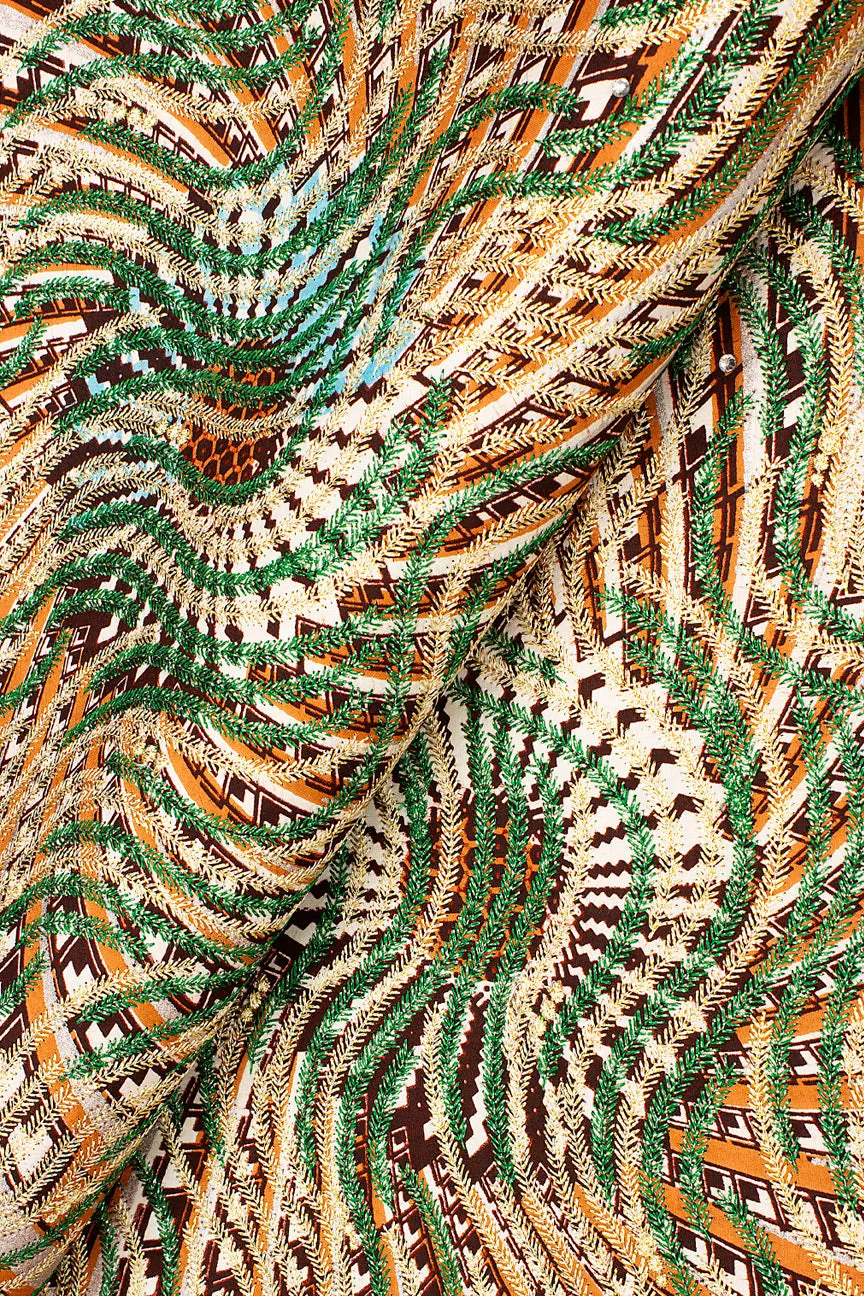 Vlisco Super Wax Gold with Lace Embroidery - VHL5025