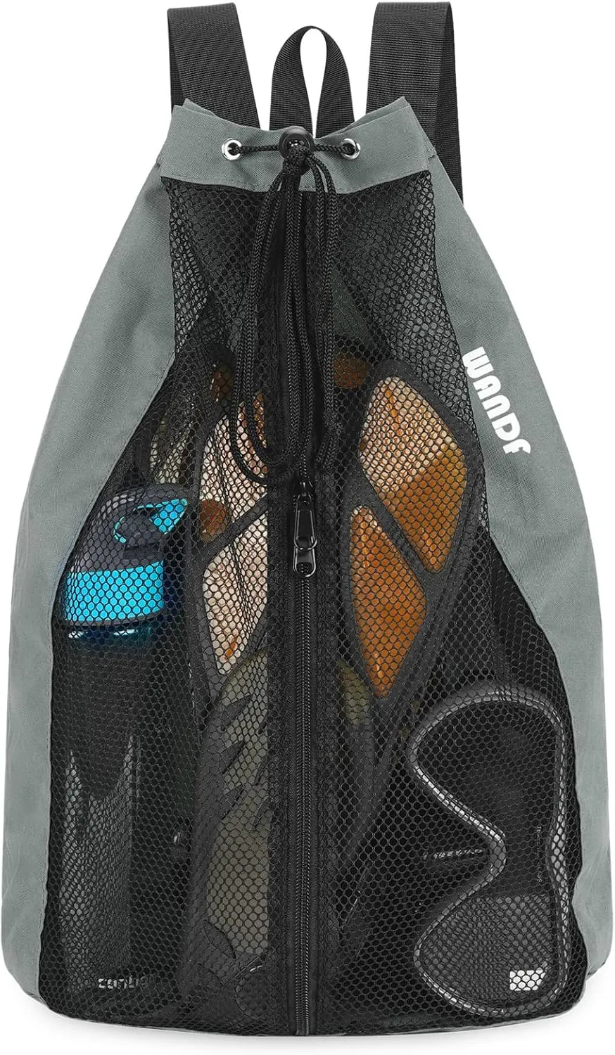 WANDF Swim Bag Mesh Drawstring Backpack Beach Backpack for Swimming, Gym, and Workout Gear