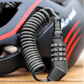 WEST BIKING YP0705063 Bicycle Lock Motorcycle Helmet Lock Anti-Theft Password Cable Lock(Black)