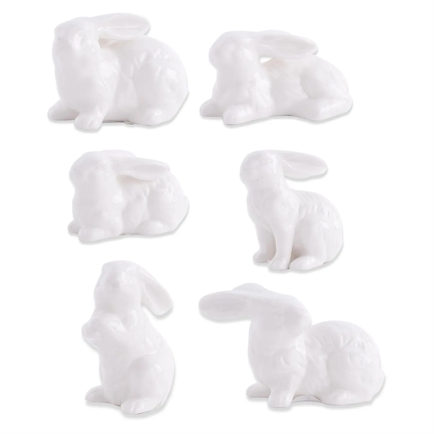 White Porcelain Bunnies - 6 Styles