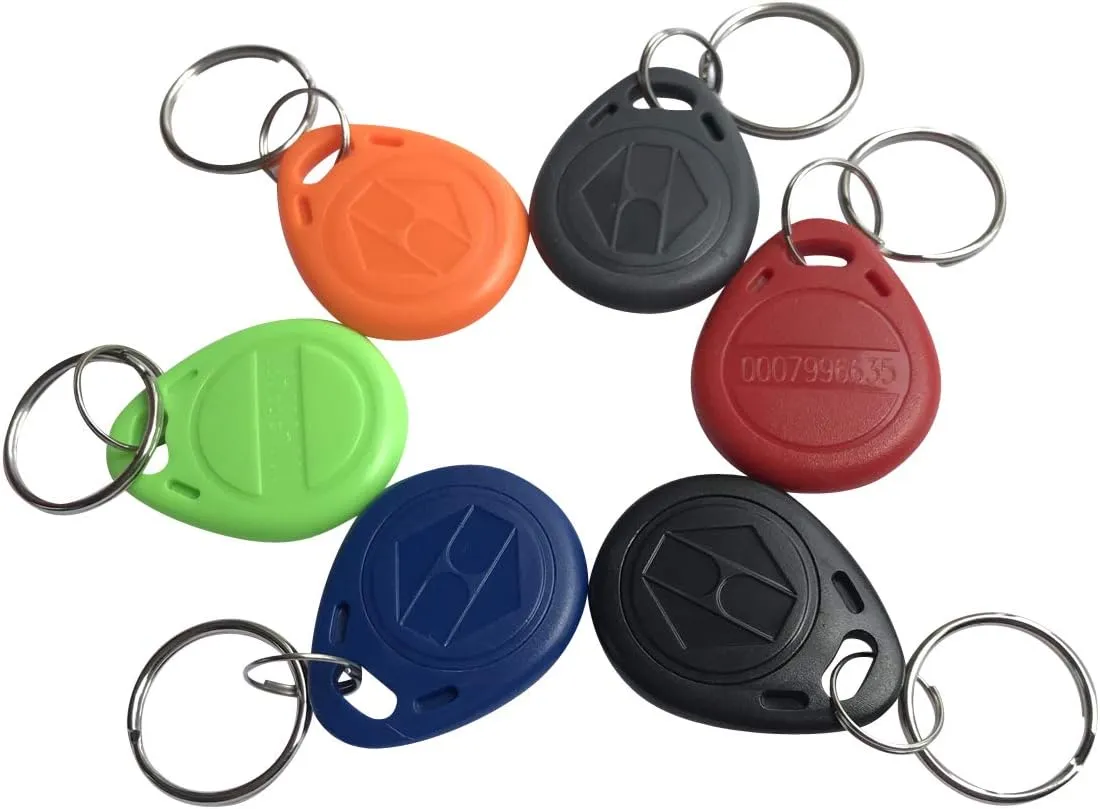 YARONGTECH 125khz key fob, access rfid tag em4100 chip for access control (pack of 10)