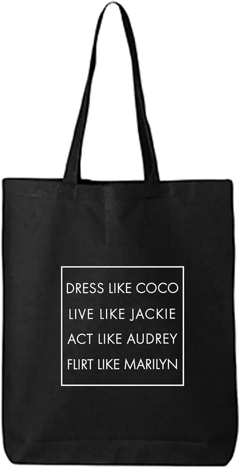 zerogravitee Dress Like Coco Live Like Jackie... Cotton Canvas Tote Bag